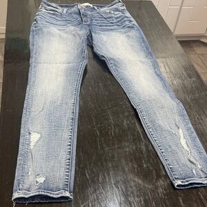 BKE Light Blue Distressed Skinny Jeans